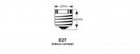 E27 LED lichtbronnen met E27mm diameter schroeflampfitting